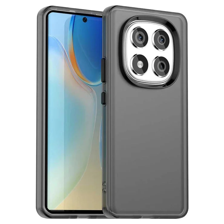 Xiaomi Redmi Note 14 Pro 4G Cover PC + TPU + PET Mat Anti-Drop Telefon Bagside Cover - Sort