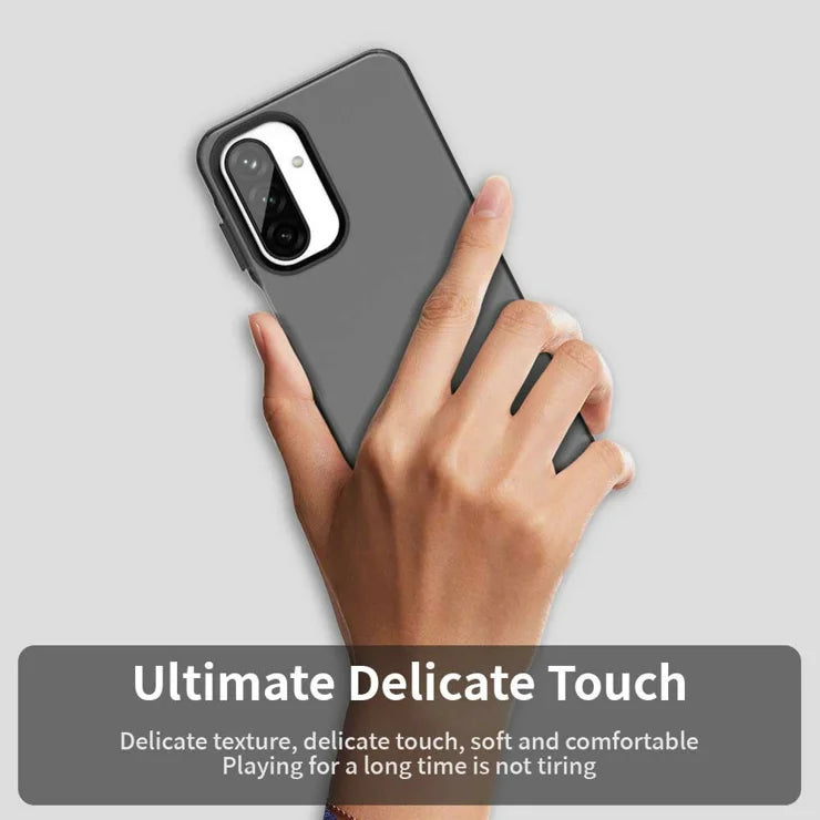 Samsung Galaxy A26 5G Case PC+TPU+PET Matte Anti-Drop Phone Back Cover - Black