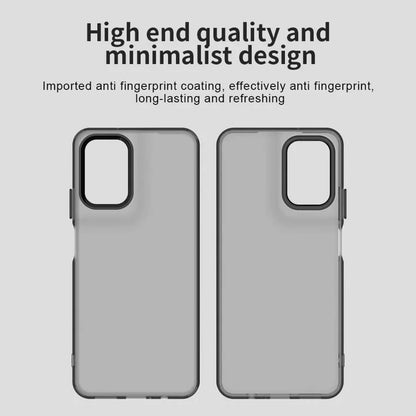 Motorola Moto G35 5G Case PC+TPU+PET Matte Anti-Drop Phone Back Cover - Black