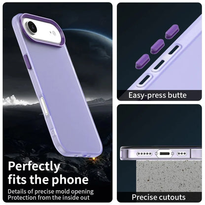 iPhone Air Case PC + TPU + PET Matte Anti-Drop Phone Back Cover - Purple