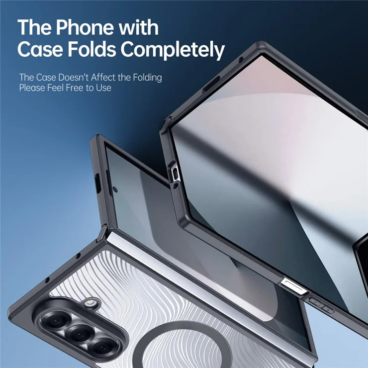DUX DUCIS Til Samsung Galaxy Z Fold7 5G Etui Aimo Series Magnetisk Etui PC+TPU Slank Cover (REACH Certificering) - Sort