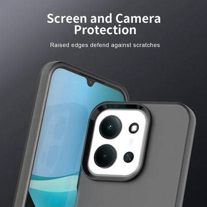 Xiaomi Redmi 15C 4G (Global) (171mm) Case PC + TPU + PET Matte Anti-Drop Phone Back Cover - Black