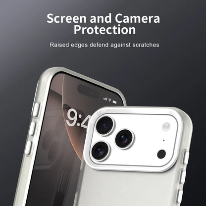 iPhone 17 Pro Case PC + TPU + PET Matte Anti-Drop Phone Back Cover - White