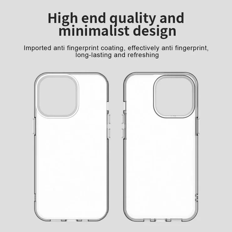 iPhone 15 Pro Case PC+TPU+PET Matte Anti-Drop Phone Back Cover - White