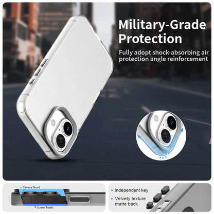iPhone 17 Case PC + TPU + PET Matte Anti-Drop Phone Back Cover - White