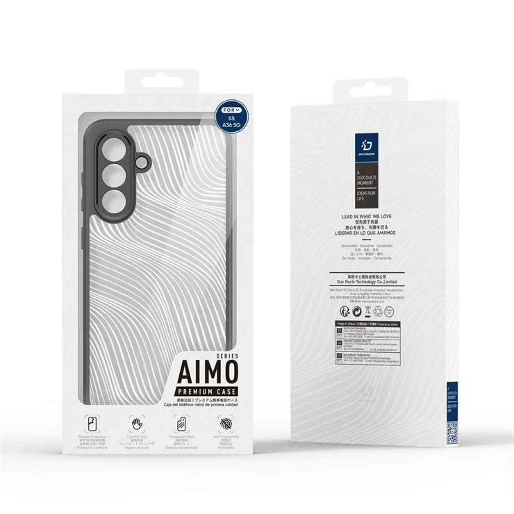 DUX DUCIS Til Samsung Galaxy A56 5G / A36 5G Etui Aimo Series TPU+PC Mat Stødsikkert Telefoncover (REACH Certificering) - Sort