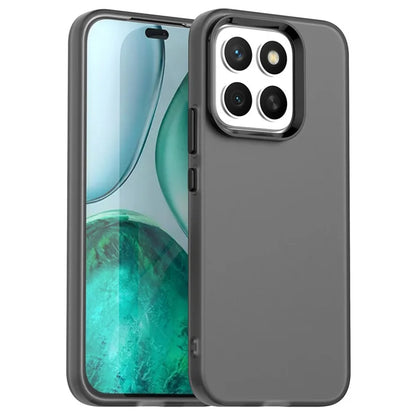Honor X8c 4G Suojakuori PC + TPU + PET Mattapintainen Anti-Drop Puhelimen Takakansi - Musta