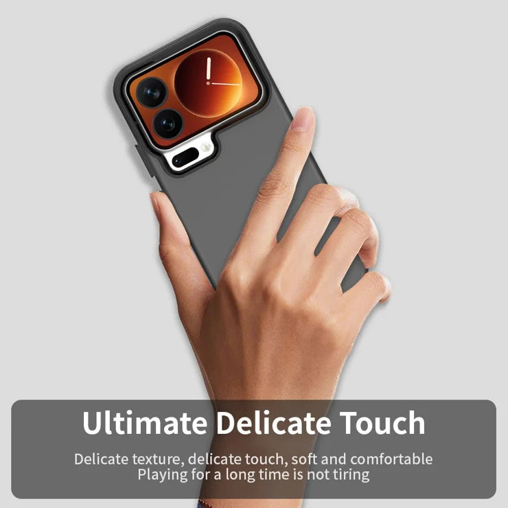 Xiaomi 17 Pro Max Cover PC + TPU + PET Mat Anti-fald Telefon Bagcover - Sort