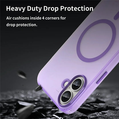 iPhone 16 Plus Case Compatible with MagSafe TPU + PC Slim Matte Translucent Phone Cover - Dark Purple