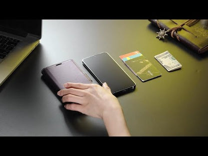 CASEME For Samsung Galaxy A56 5G Leather Case  023 RFID Blocking 3 Card Slot Mobile Cover - Black