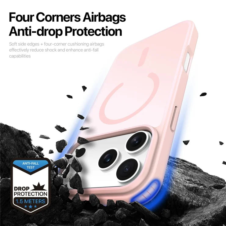 DUX DUCIS Yind Series Til iPhone 17 Pro Etui TPU + PC Mat Telefoncover Kompatibel med MagSafe - Lysepink