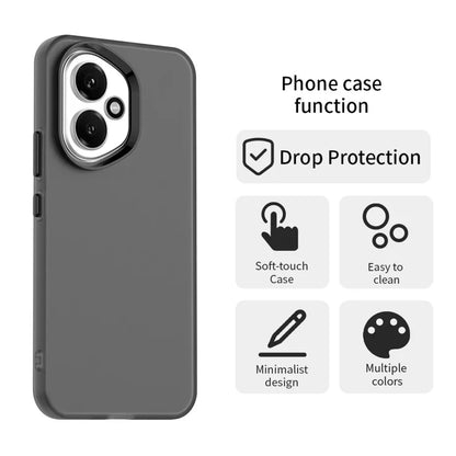 Honor 400 5G (Global) Cover PC + TPU + PET Mat Anti-Drop Telefon Bagcover - Sort