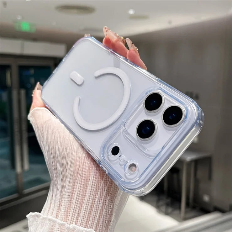 iPhone 17 Pro Magnetic Clear Case PC +TPU Hybrid Phone Cover Compatible with MagSafe