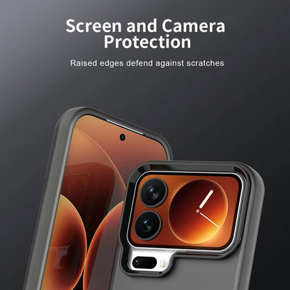Xiaomi 17 Pro Max Cover PC + TPU + PET Mat Anti-fald Telefon Bagcover - Sort