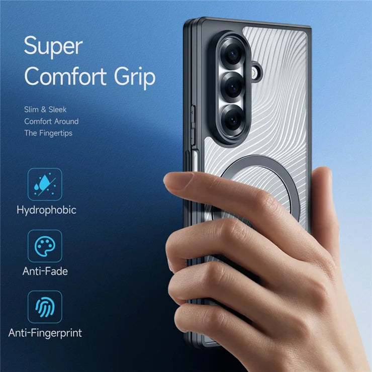 DUX DUCIS Til Samsung Galaxy Z Fold7 5G Etui Aimo Series Magnetisk Etui PC+TPU Slank Cover (REACH Certificering) - Sort