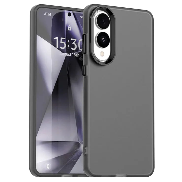 Samsung Galaxy S25 Edge Cover PC + TPU + PET Mat Anti-Drop Telefon Bagcover - Sort