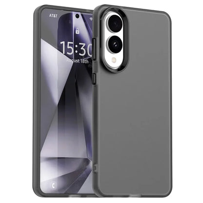 Samsung Galaxy S25 Edge Cover PC + TPU + PET Mat Anti-Drop Telefon Bagcover - Sort