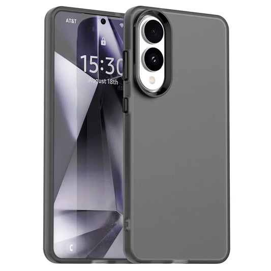 Samsung Galaxy S25 Edge Case PC + TPU + PET Matte Anti-Drop Phone Back Cover - Black