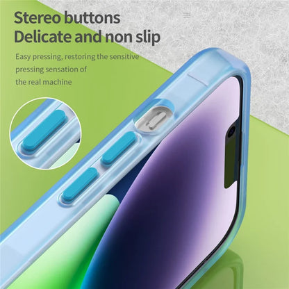 iPhone 14 Translucent Phone Case Matte Design Compatible with MagSafe Wireless Charging - Blue