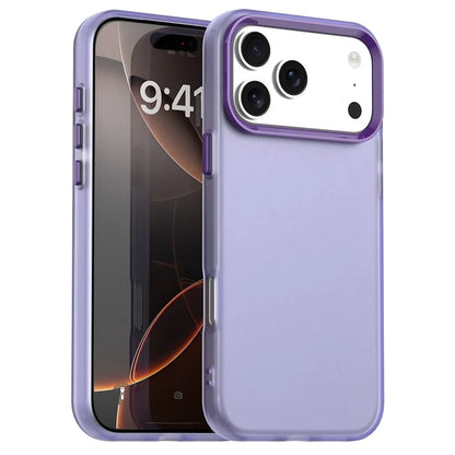 iPhone 17 Pro Case PC + TPU + PET Matte Anti-Drop Phone Back Cover - Purple