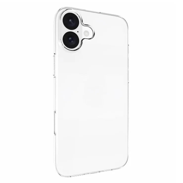 iPhone 16 Plus Phone Cover Non-Slip TPU Watermark-Free Glossy Clear Case