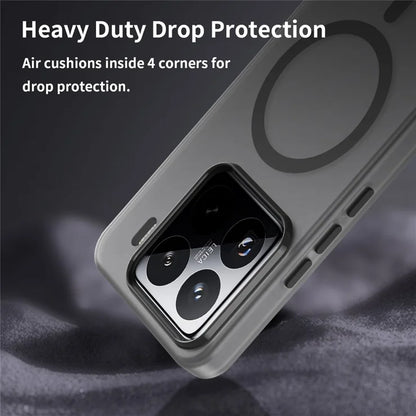 Xiaomi 15 Pro Magnetisk Cover TPU + PC Slank Mat Gennemsigtig Telefon Cover - Sort