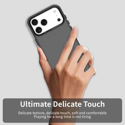 iPhone 17 Pro Case PC + TPU + PET Matte Anti-Drop Phone Back Cover - Black