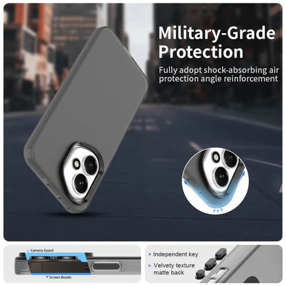 Honor 400 5G (Global) Cover PC + TPU + PET Mat Anti-Drop Telefon Bagcover - Sort