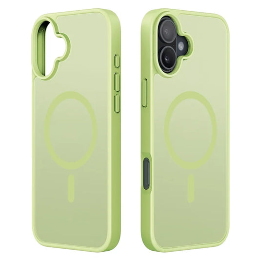 DUX DUCIS Yind Series Til iPhone 16 Mat Cover Kompatibel med MagSafe PC+TPU Telefoncover - Grøn