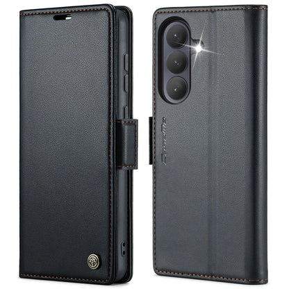 CASEME For Samsung Galaxy S26+ Case  023 Series RFID Blocking Glossy Stand Phone Cover - Black