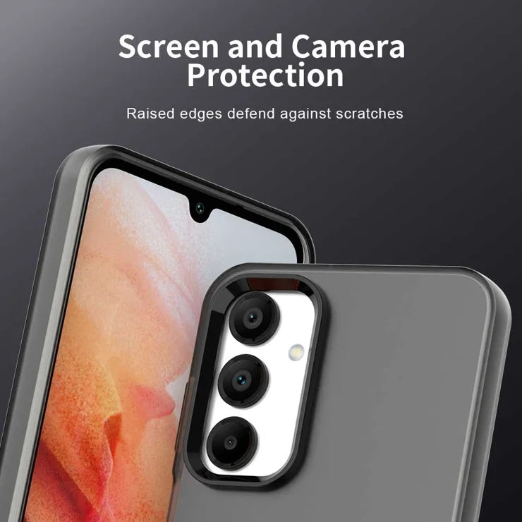 Samsung Galaxy A36 5G / A56 5G Cover PC+TPU+PET Mat Anti-drop Telefon Bagcover - Sort