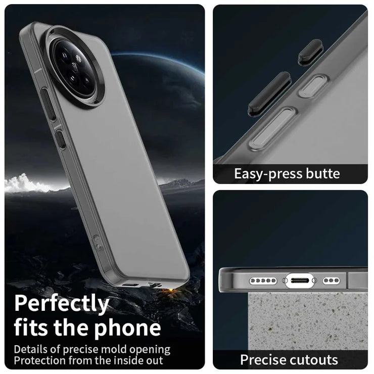 Xiaomi 14 Civi 5G / Civi 4 Pro 5G -suojakuori PC+TPU+PET mattapintainen pudotuksenkestävä takakansi - musta