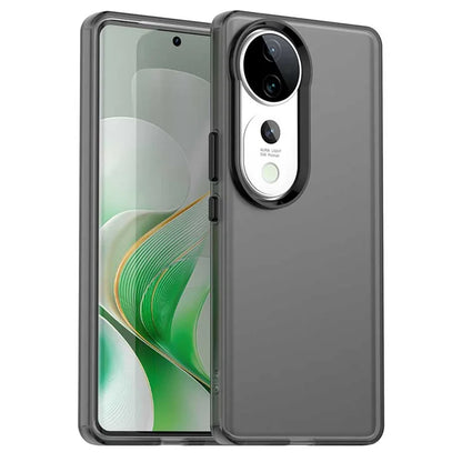 vivo S19 Pro 5G / V40 5G / V40 Pro 5G -puhelinkuori, PC+TPU+PET, mattapintainen, pudotuksenkestävä takakansi - Musta