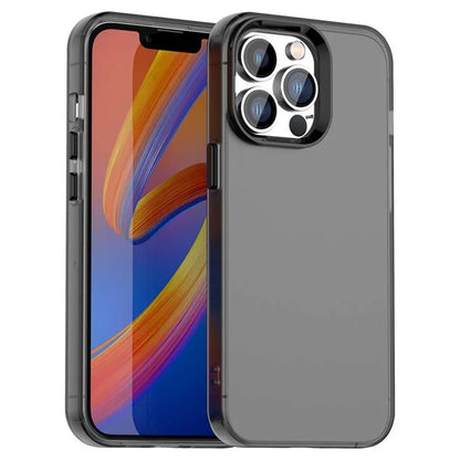 iPhone 13 Pro Case PC+TPU+PET Matte Anti-Drop Phone Back Cover - Black