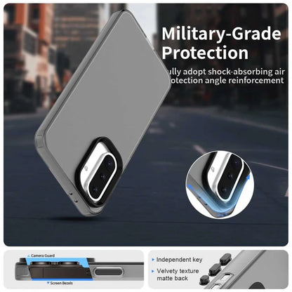 Samsung Galaxy A36 5G / A56 5G Kuori PC+TPU+PET Matta Anti-Drop Puhelimen Takakansi - Musta