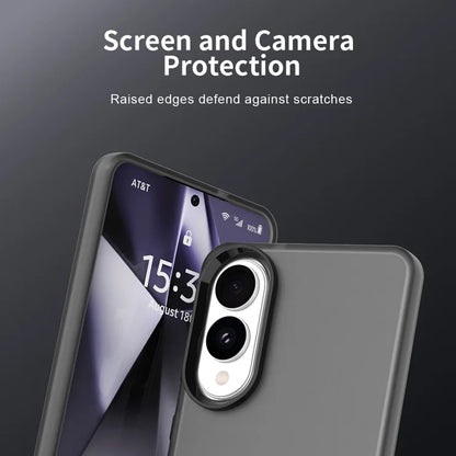 Samsung Galaxy S25 Edge Cover PC + TPU + PET Mat Anti-Drop Telefon Bagcover - Sort