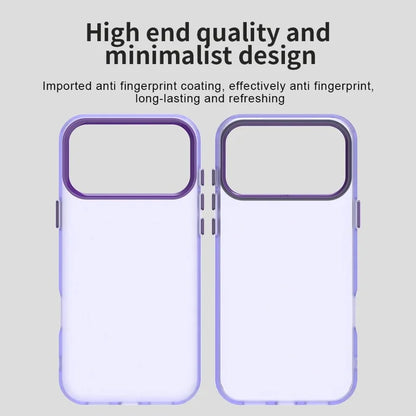 iPhone 17 Pro Case PC + TPU + PET Matte Anti-Drop Phone Back Cover - Purple