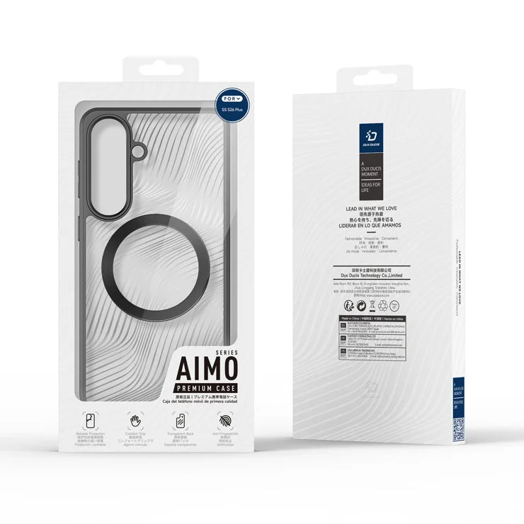 DUX DUCIS Samsung Galaxy S26+ -magneettikotelo, Aimo-sarja, PC+TPU ohut suojus (REACH-sertifioitu) – musta