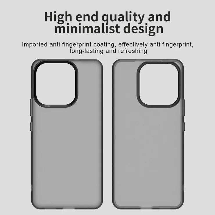 vivo V60 Lite 5G / V60 Lite 4G Cover PC + TPU + PET Mat Anti-Drop Telefon Bagcover - Sort