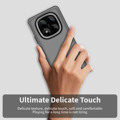 Xiaomi Redmi Note 14 Pro 5G / Poco X7 5G Cover PC+TPU+PET Mat Anti-Drop Telefon Bagside Cover - Sort