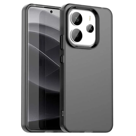 Xiaomi Redmi Note 14 4G (163.25mm) suojakuori PC + TPU + PET mattapintainen pudotussuojattu takakansi - Musta