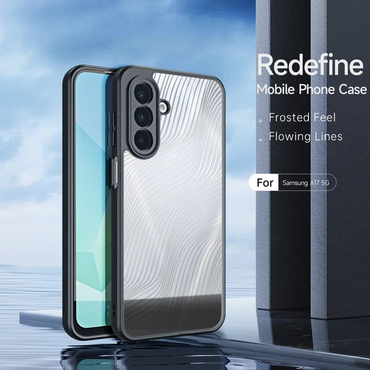 DUX DUCIS Til Samsung Galaxy M17 5G / F17 5G / A17 5G / A17 4G etui Aimo-serien TPU+PC mat stødsikkert telefoncover (REACH-certificering) - Sort