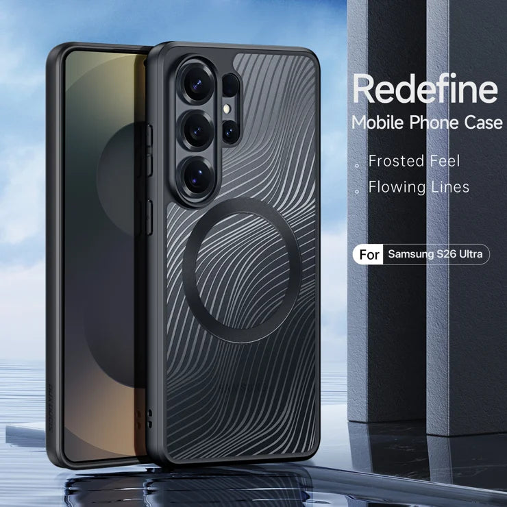DUX DUCIS Til Samsung Galaxy S26 Ultra Magnetisk Cover Aimo Serie PC+TPU Slankt Cover (REACH Certificering) - Sort