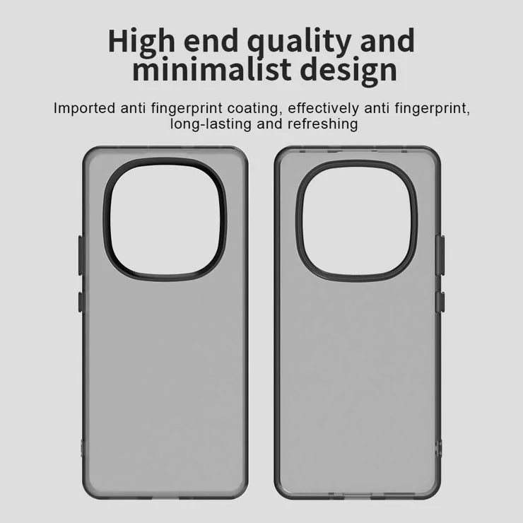 Xiaomi Redmi Note 14 Pro 5G / Poco X7 5G Cover PC+TPU+PET Mat Anti-Drop Telefon Bagside Cover - Sort