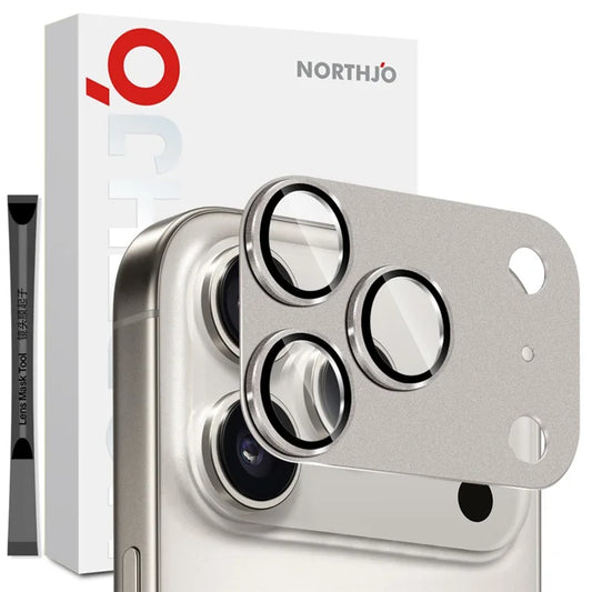 iPhone 17 Pro Camera Lens Protector Matte Integrated Metal Tempered Glass Lens Film - Grey