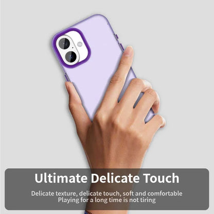 iPhone 17 Cover PC + TPU + PET Mat Anti-Drop Mobilbagsiden - Lilla