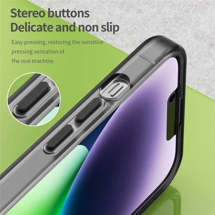 iPhone 14 Translucent Phone Case Matte Design Compatible with MagSafe Wireless Charging - Black
