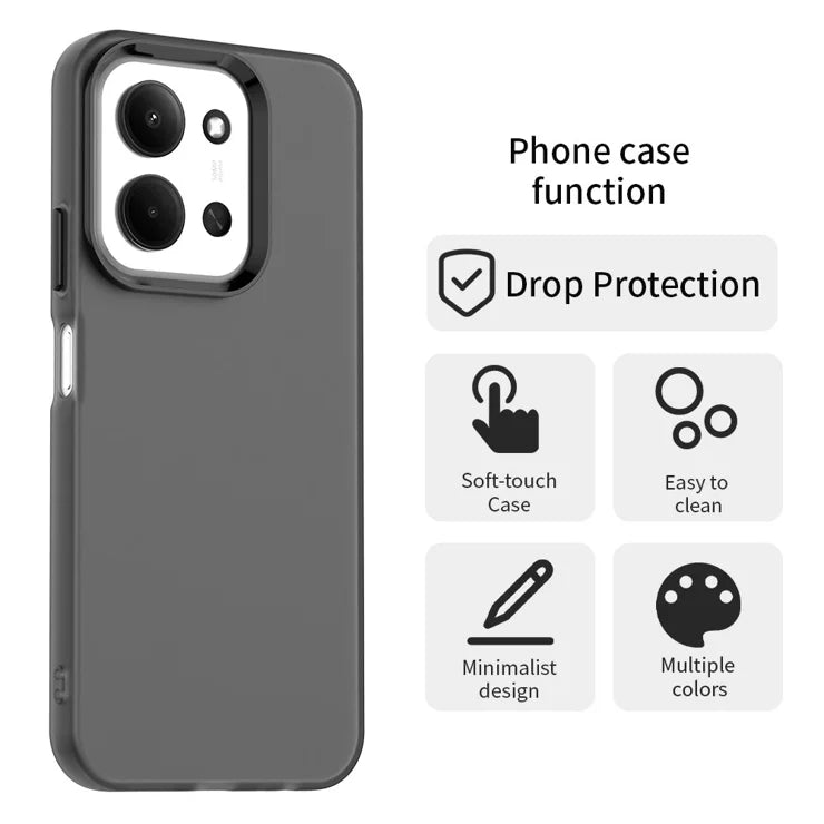 Xiaomi Redmi 15C 5G (EU) (173mm)  /  15C 4G (EU) (173mm) PC + TPU + PET Matte Anti-Drop Phone Back Cover - Black