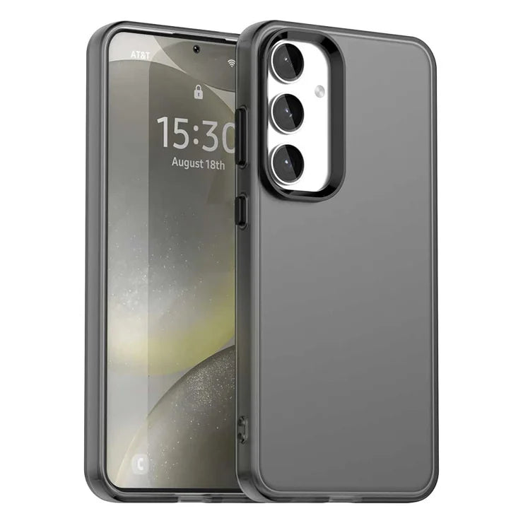 Samsung Galaxy S25 FE Cover PC + TPU + PET Mat Anti-Drop Mobil Bagsidecover - Sort