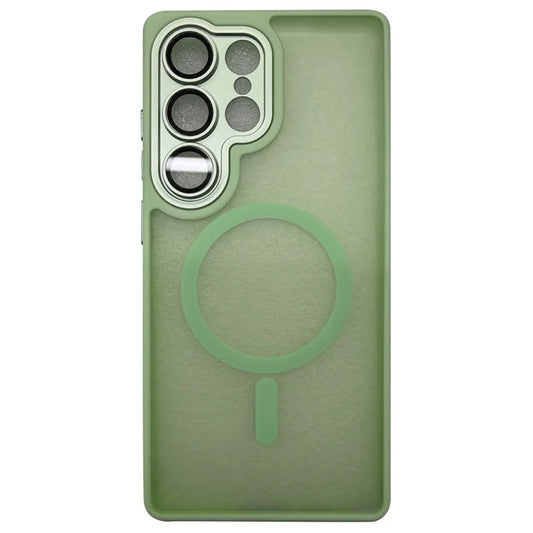 Samsung Galaxy S26 Ultra Case Compatible with MagSafe Skin-Touch PC + TPU Phone Cover - Light Green